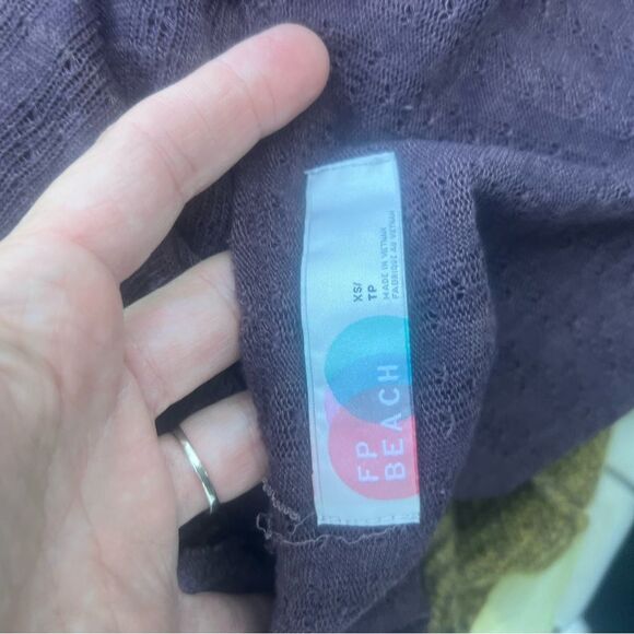 Free People Beach plum oversized blouse in size small oversized boho coastal - Picture 4 of 4